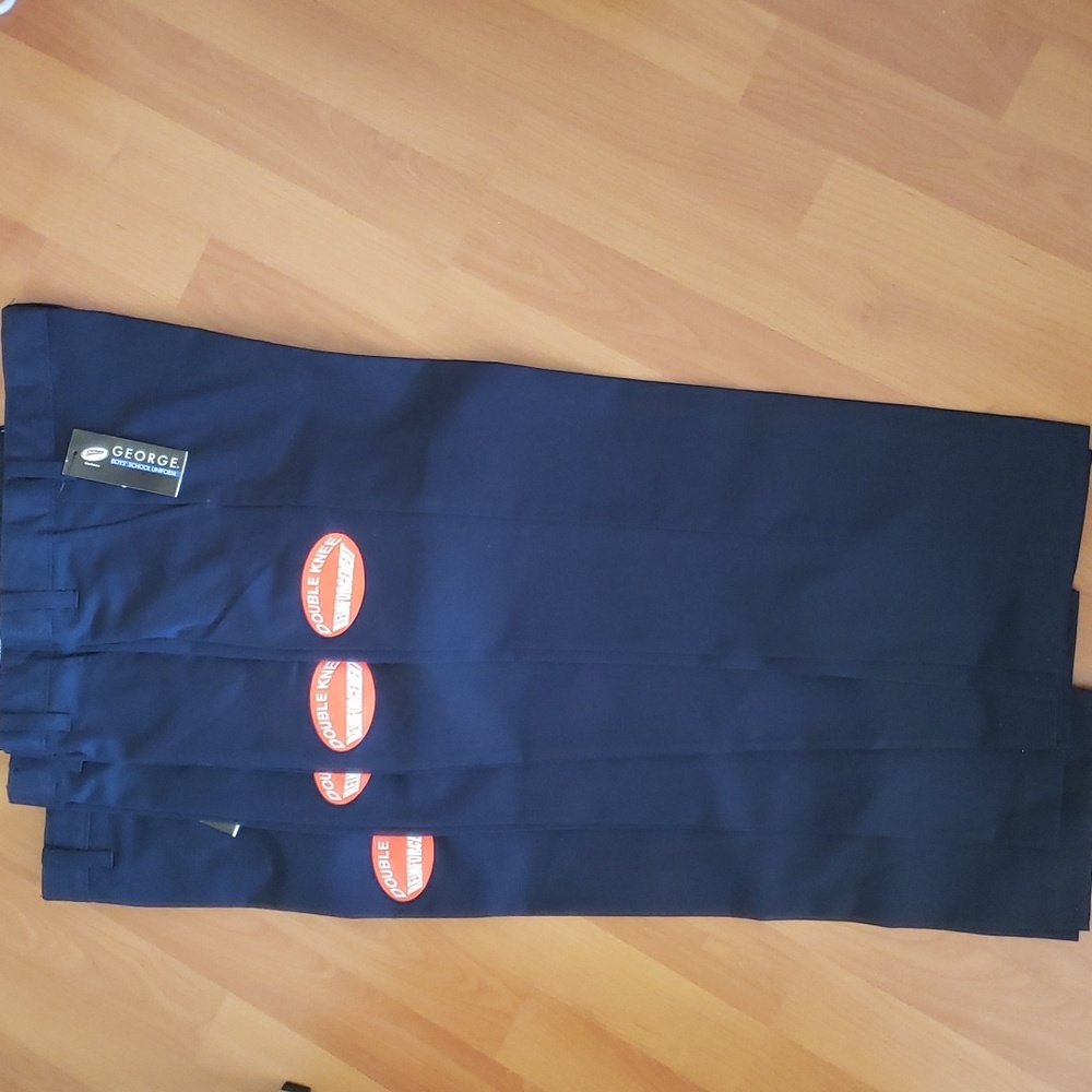 NWT Boys Navy School Uniform Pants Size 7 (4 pairs)